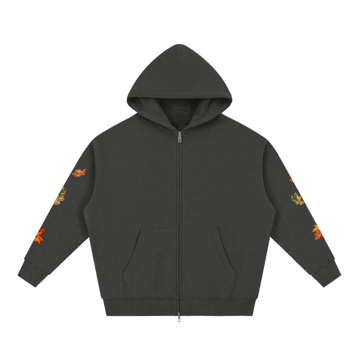 Seasonal Leaf Oversized Fleece Hoodie