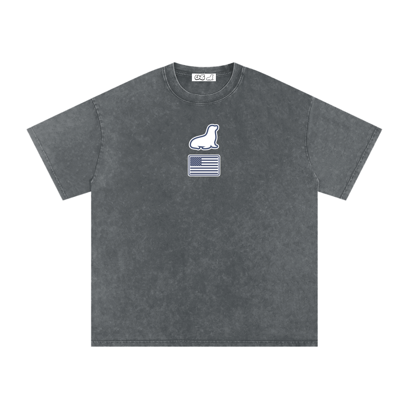 Snow Washed Oversized Cotton T-Shirt