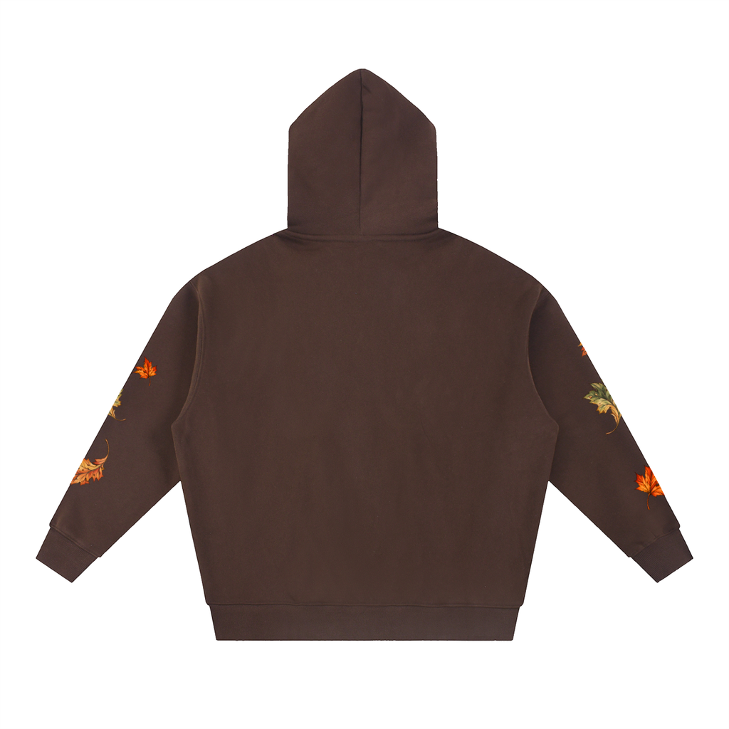 Seasonal Leaf Oversized Fleece Hoodie
