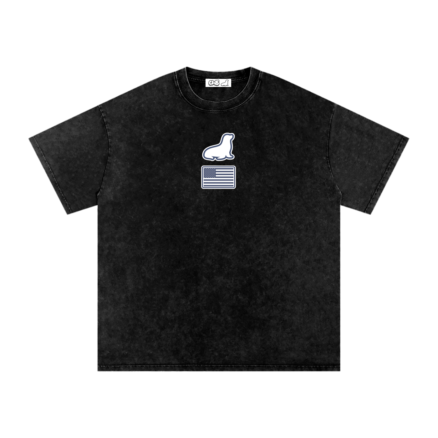 Snow Washed Oversized Cotton T-Shirt