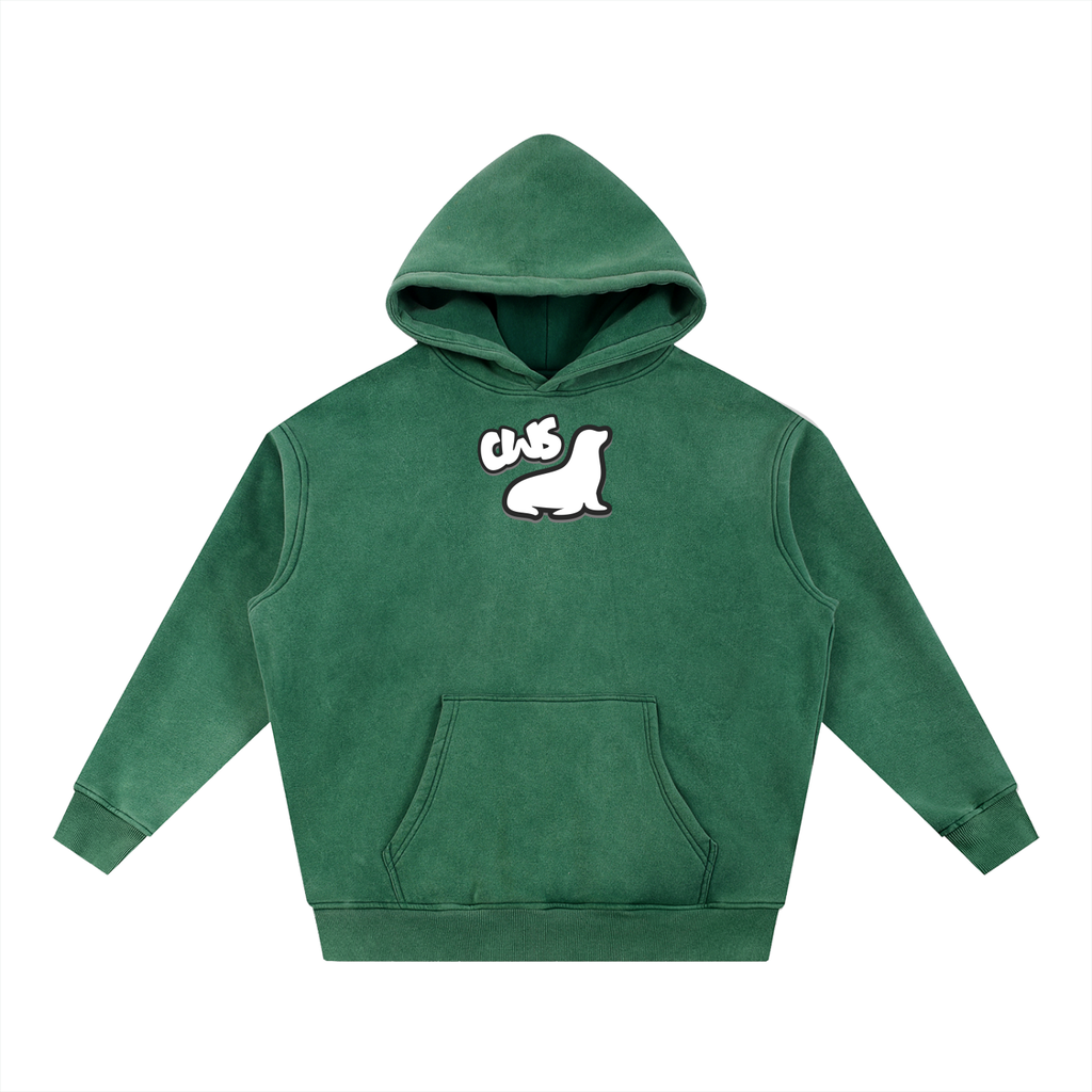 Snow Wash Fleece Oversize Hoodie