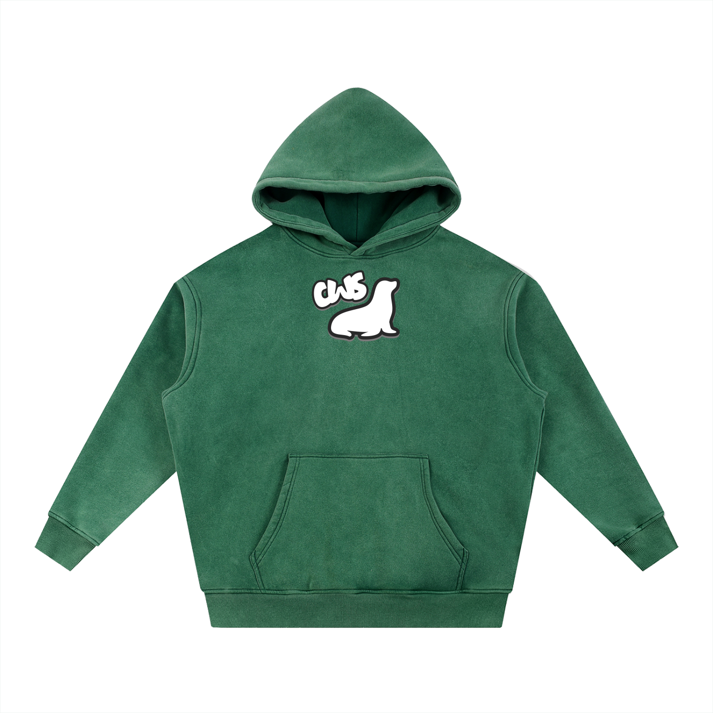 Snow Wash Fleece Oversize Hoodie