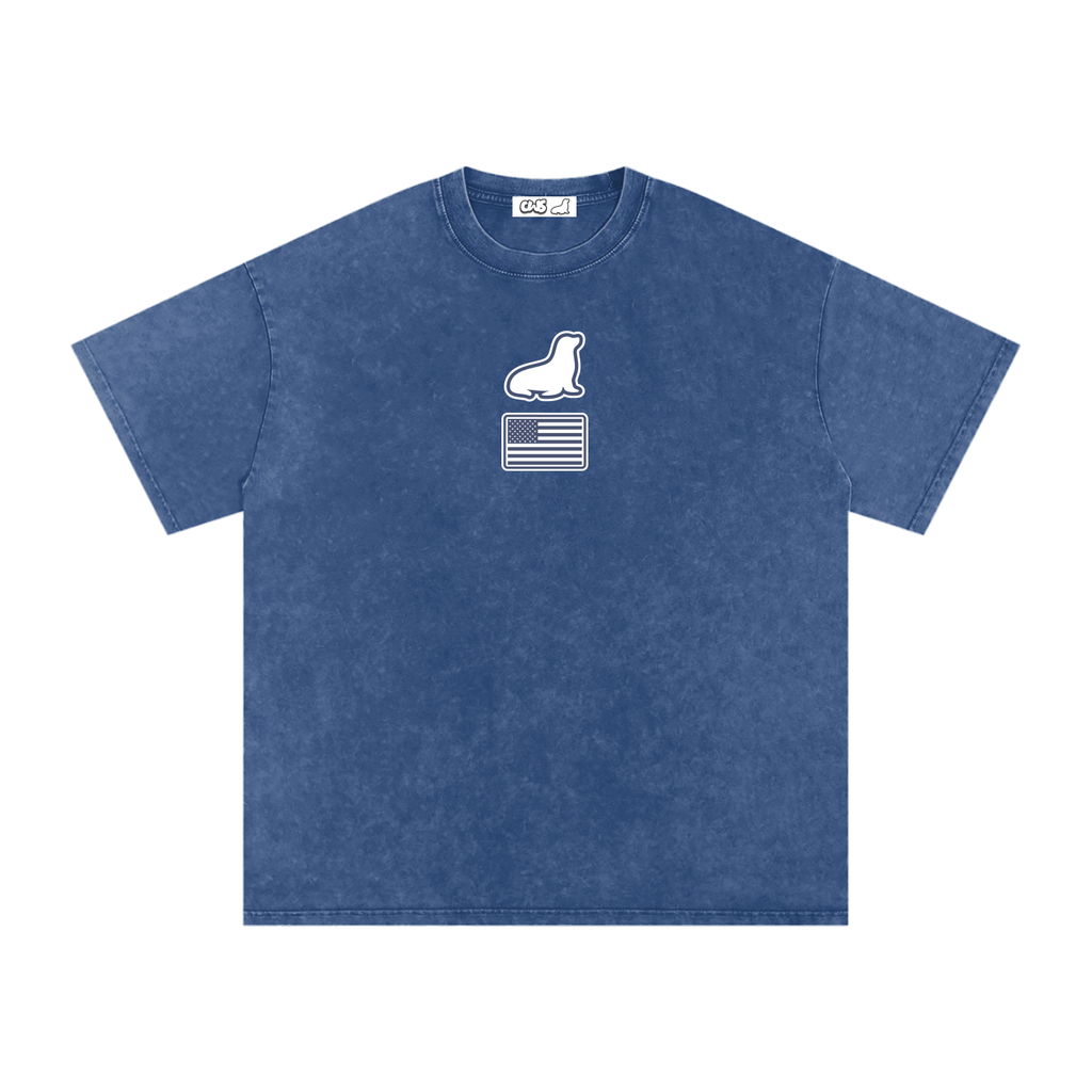 Snow Washed Oversized Cotton T-Shirt