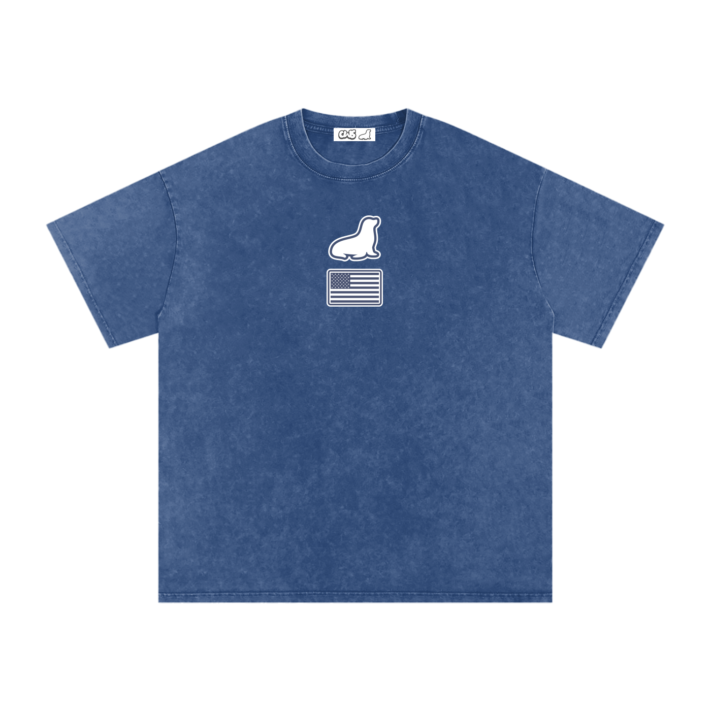 Snow Washed Oversized Cotton T-Shirt