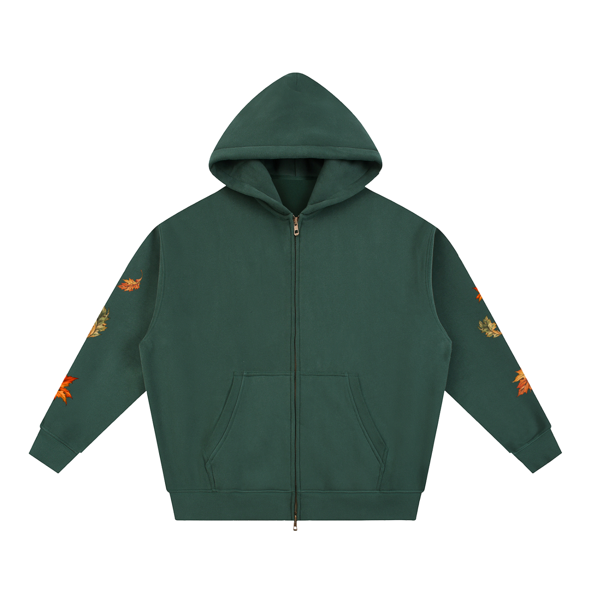Seasonal Leaf Oversized Fleece Hoodie