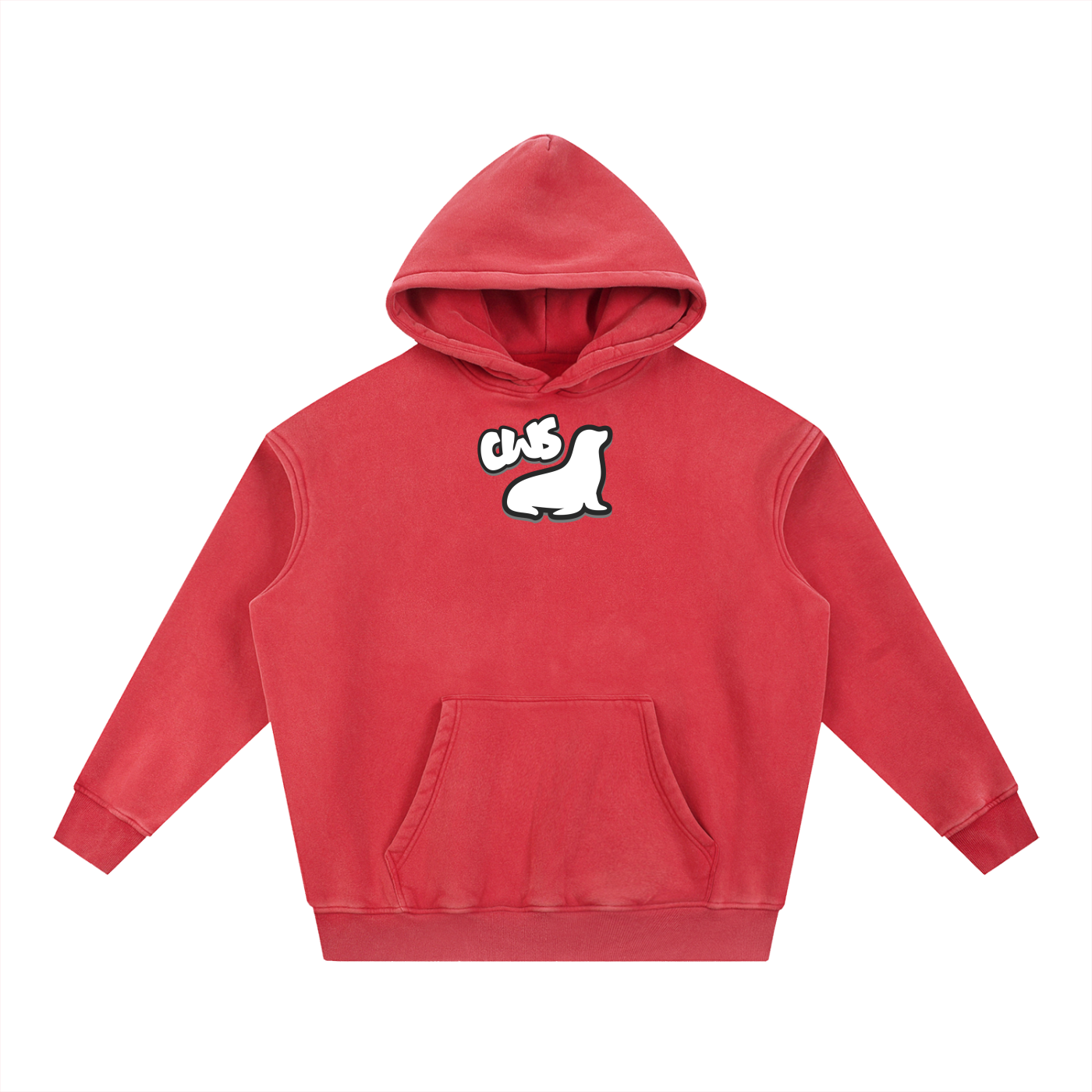 Snow Wash Fleece Oversize Hoodie
