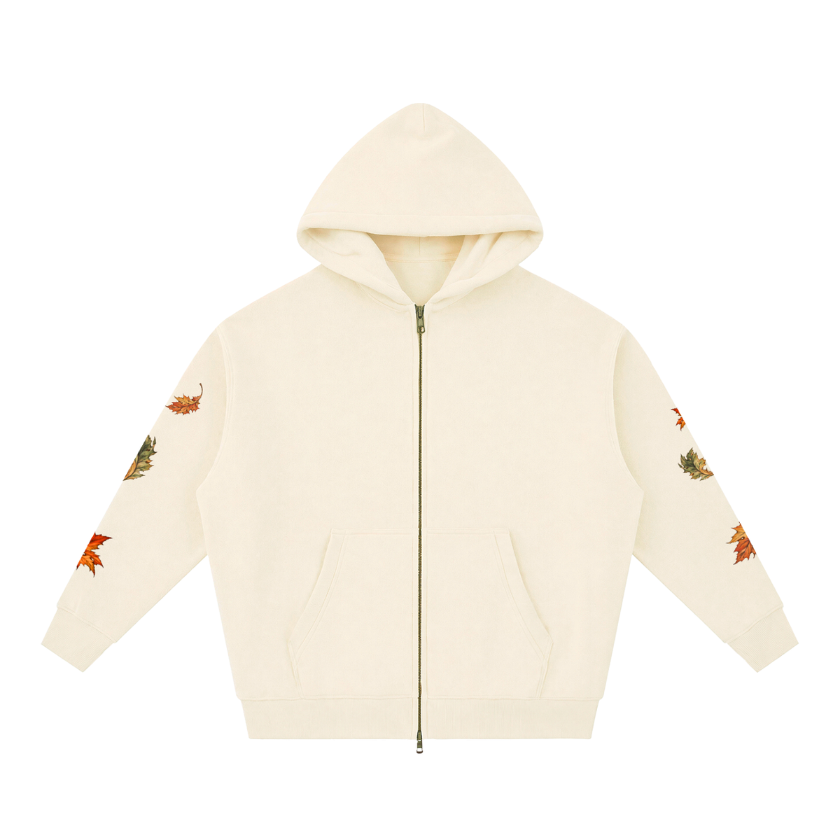 Seasonal Leaf Oversized Fleece Hoodie