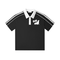 Contrast Collar Short-Sleeve Polo Shirt