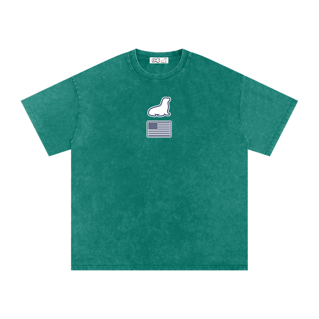 Snow Washed Oversized Cotton T-Shirt