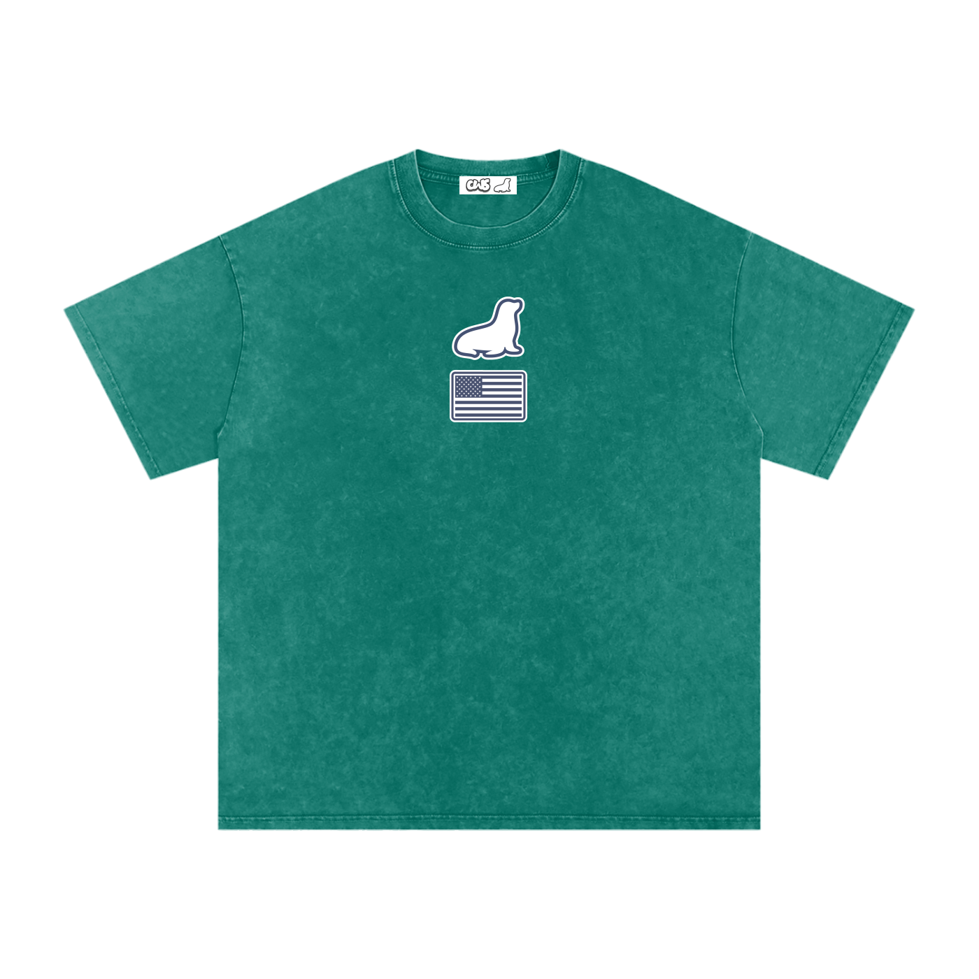 Snow Washed Oversized Cotton T-Shirt
