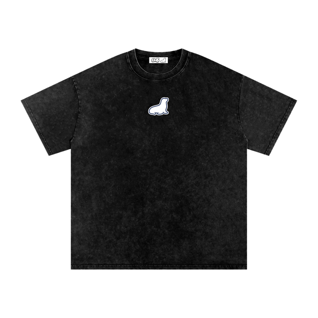 Snow Washed Oversized Cotton T-Shirt