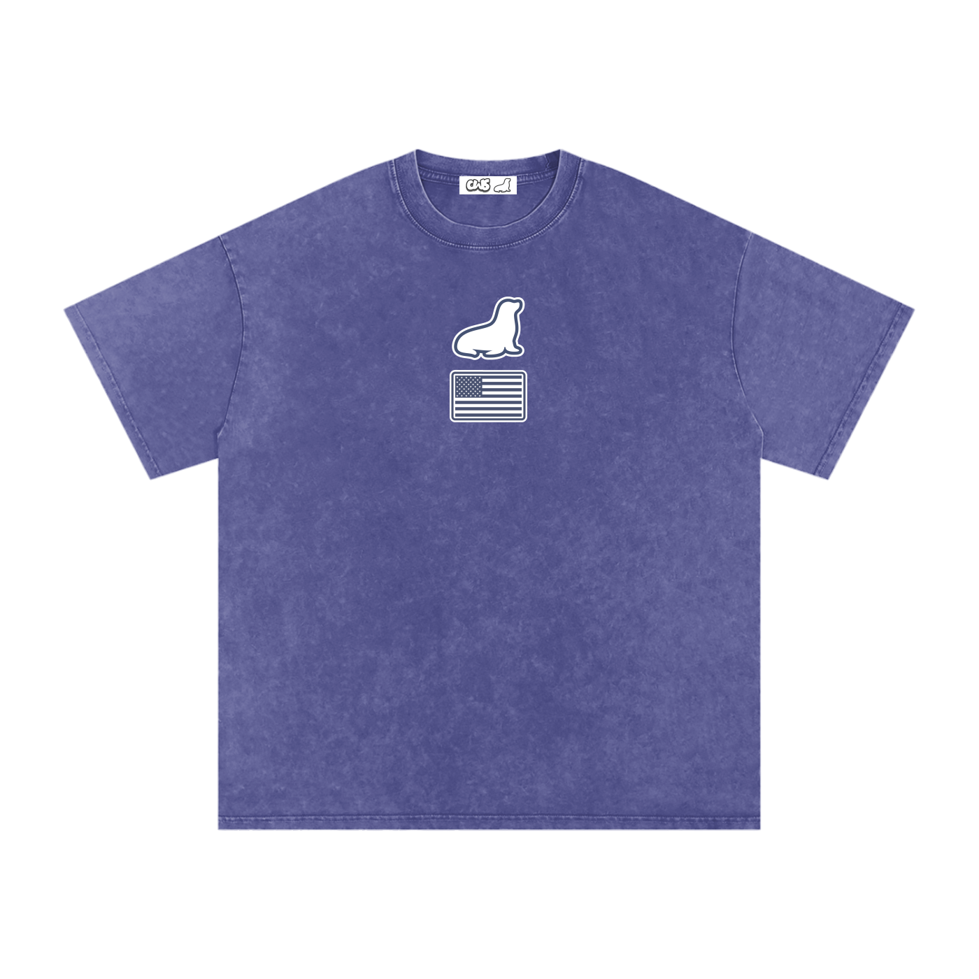Snow Washed Oversized Cotton T-Shirt