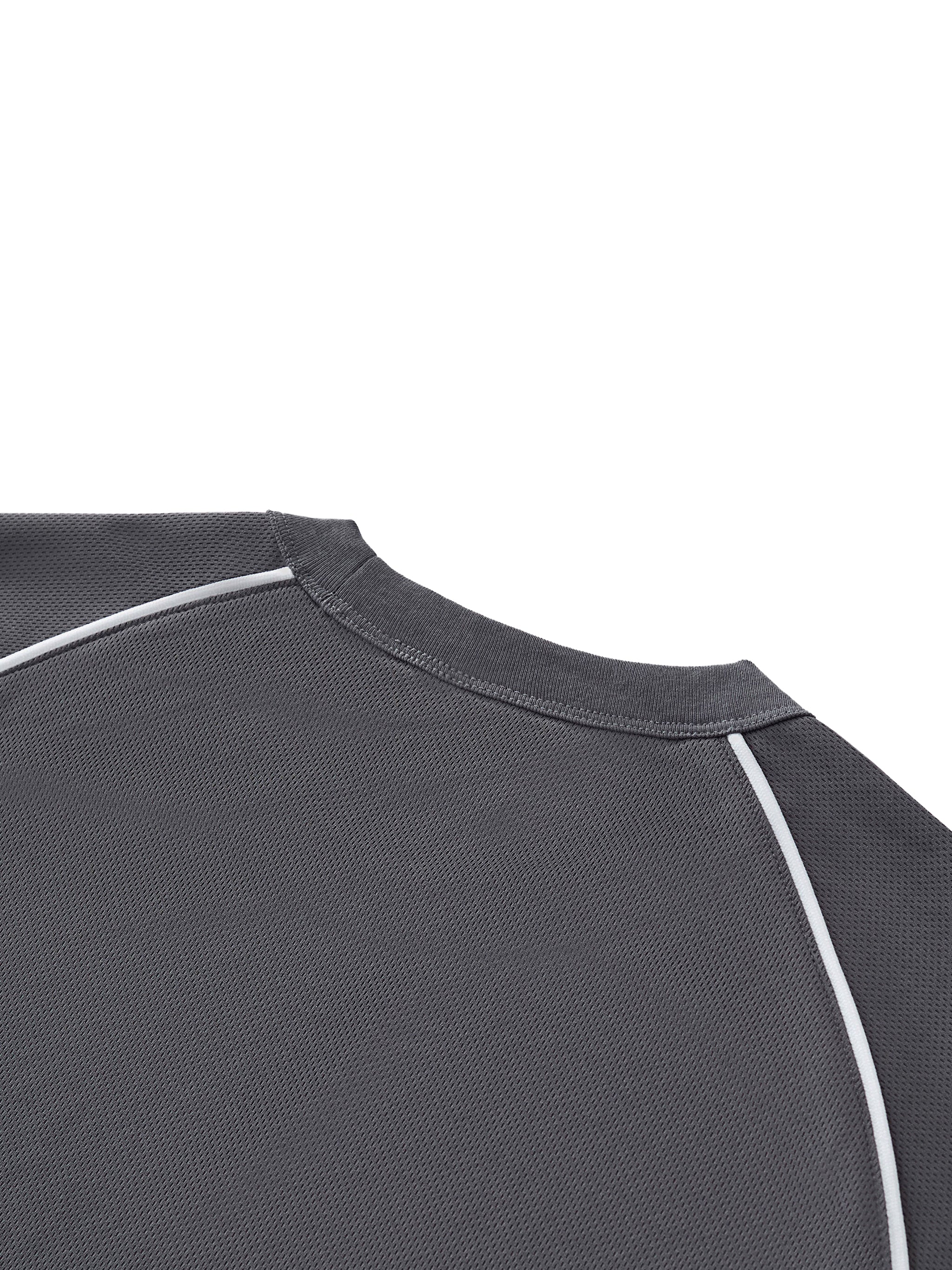 Contrast Piping Panel Raglan T-Shirt